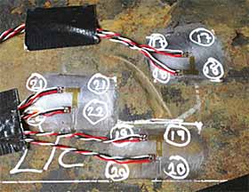 Fig.2. Additional strain-gauging at external, section A2