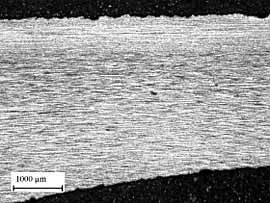 Fig.5. Area located near bond line where thickness reduced significantly, section B3