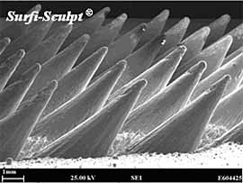 Fig.1. An example in Titanium alloy of the possibilities using Surfi-Sculpt processing 