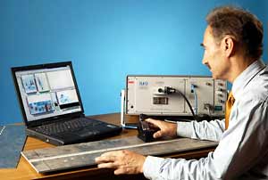 Fig. 11. Phased array testing of friction stir welds at TWI