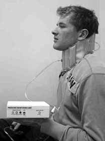 Fig.9. Prototype neck brace undergoing testing (Courtesy of RNHRD)