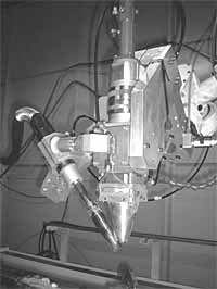 Fig.3. Example of a laser-arc hybrid welding head arrangement