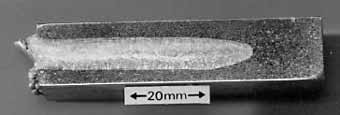 Fig.2. Typical EB weld section profile