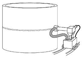 Fig.10. Schematic representation of local, mobile vacuum seal for RPEB welding of thick walled tubular component on-site 