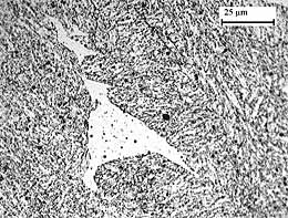 Fig.5. As-deposited microstructure in the capping layer of weld W5, after PWHT
