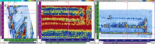 Fig.6. High gain 10MHz 35° PA scan.