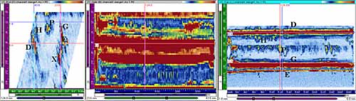 Fig.7. High gain 10MHz 45° PA scan.