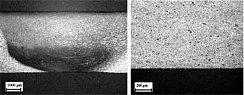 Fig.1. Picture of the weld nugget structure from a good weld