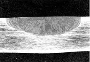 a) without A-TIG flux at 187A, 11V, 100mm/min and 1.23 kJ/mm arc energy (AH1916)