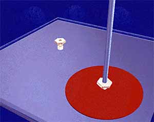 Fig.2. Injection of adhesive into a joint cavity using AdhFAST TM fasteners