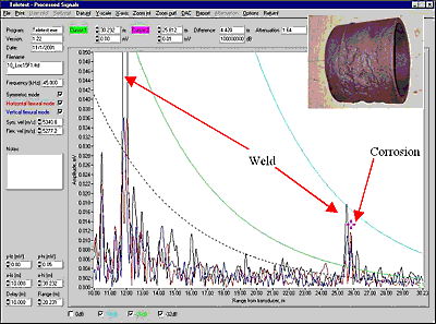 Fig.17. Corrosion detected next to a weld