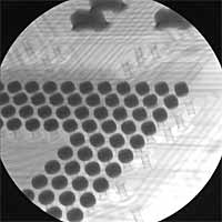 a) radiograph of BGAs with