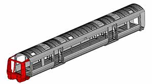 Fig.7. FEM model of Bombardier Vehicle Class 165