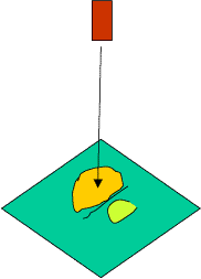 Fig.1b) Same source applied in the region of a crack 