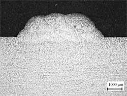 Fig.8. Multi-layer deposit by direct laser metal deposition