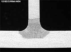 Fig.9. T-butt welds in 2024 aluminium alloy