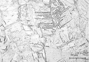 Zone B - Transformed material microstructure
