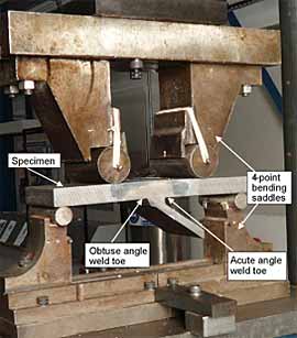 Fig.8. Critical weld detail in fatigue testing machine