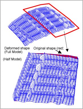 Fig. 7. Ship hull weld model (size = 12 x 24 meter)