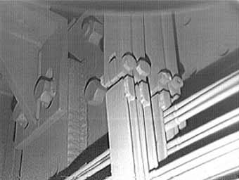 Fig.1: Photograph of BCD hangers in-situ (4 hangers shown along with the sampling lines)