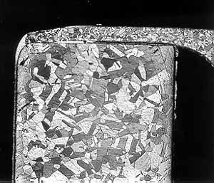 Fig.3. Au-plated stepped lid package: 3a) microsection showing melted plating forming braze at lid/sidewall interface and outer fillet,