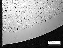 Fig.6b) Similar section but with additional removal of surface spatter