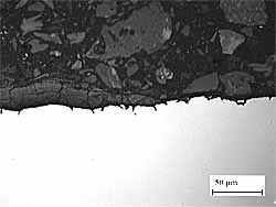 Fig.4. Shallow intergranular features on the surface of specimen from weld W1P (pipe A, 12Cr5Ni2Mo) after test in environment B