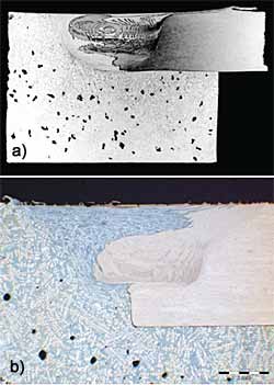 Fig.10. Macrosections of friction stir welds