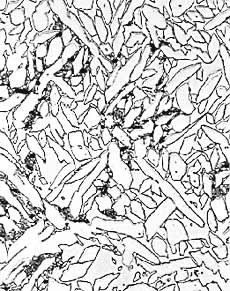 Fig.2. Intermetallic phase in heat treated weld metal 