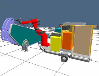 Fig.2. Schematic diagram showing autonomous robot vehicle navigated by vision system, being used for all positional MAG welding