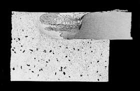 Fig. 2. Aluminium cast-wrought weld