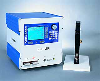 Fig.1. High frequency inverter dc power supply with miniature welding head Courtesy MacGregor Welding Systems