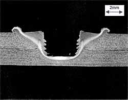  Fig.3. Friction stir spot welding a) Cross section of spot weld 