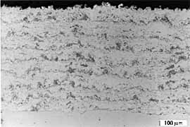 Fig.2c. Ni alloy 625 coating prepared using the DJ system and hydrogen fuel (DJ-625)