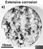 Fig.6. Surface of: 6a) uncoated 