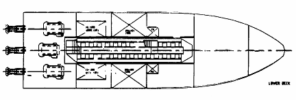 Fig.17. Plan view of the RFI ocean viewer showing the hydraulically operated viewing pod 