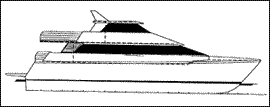 Fig.12. Side view of the 24m long RFI ocean viewer vessel with the viewing pod retracted into the hull[21]