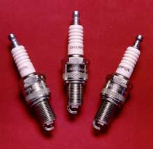 Fig. 1 Sparky performance ceramic spark plugs made from alumina are produced via compression fitting