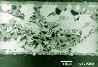 Fig. 6 Silver-based braze alloy reinforced with Sic particulates