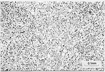 Fig.16(b). Microstructure of centre of friction stir weld in low carbon steel