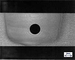 Fig.2. Bead on plate before 'through-hole' impact testing