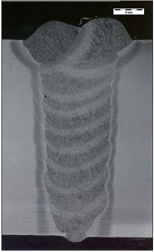 Figure 5. Typical pipeline girth weld produced using mechanised welding processes