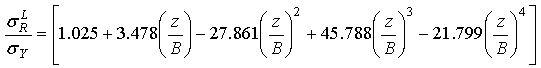 Figure Q.5.1 Typical longitudinal residual stress distribution for tubular T-Butt Welds