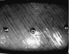 Figure 9: Thermal image of investigated impact damaged area after 0.017 seconds of heating