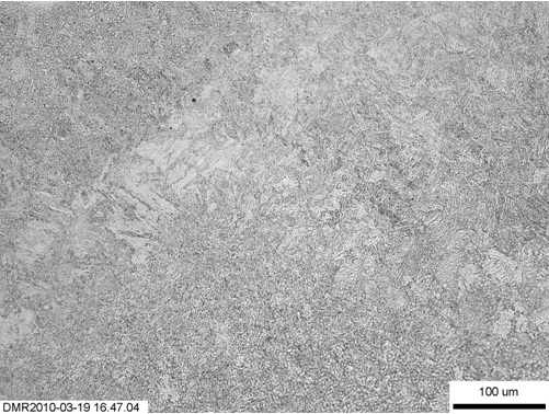 (d) Detail of Figure 5c, showing tempered martensite microstructure.