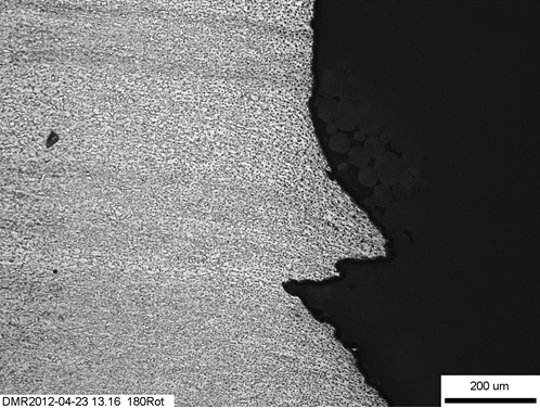 Figure 15. Position of fracture initiation of W01-50