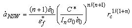 Creep Crack Growth Prediction of Very Long Term P91 Steel Using Extrapolated Short-Term Uniaxial Creep Data Eq4