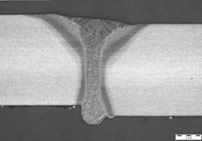 (e) 1.2mm mismatch tolerated, by reducing welding speed to 1.2m/min