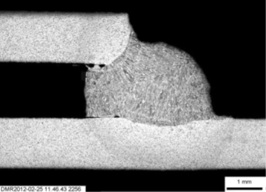 Figure 5 -Typical weld bead with a controlled short circuit welding process