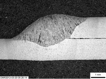 Figure 8 - Macro-section of a weld made with Ferromax Plus at 1m/min